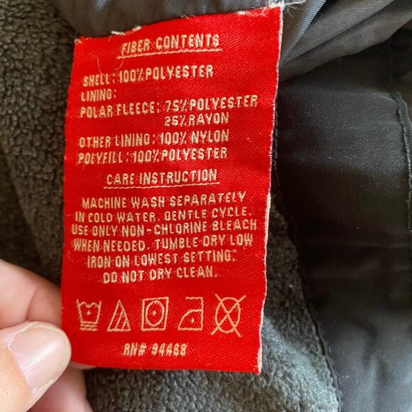 Esprit Vintage Quilted Jacket Coat SZ L Black Cottagecore Y2K 90’s - Picture 8 of 8